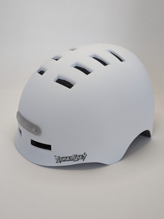 Helmet with LED Lights - White