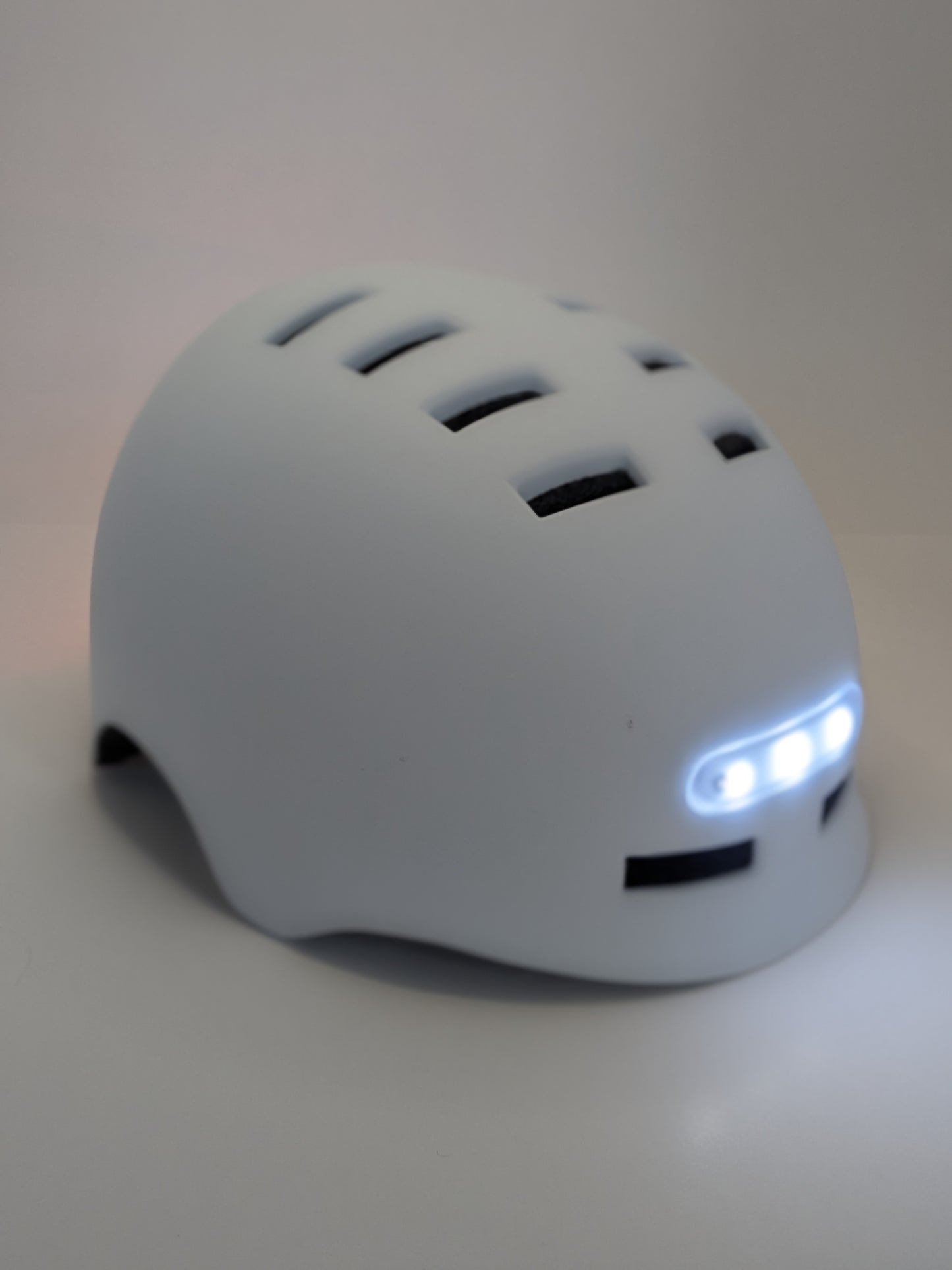 Helmet with LED Lights - White